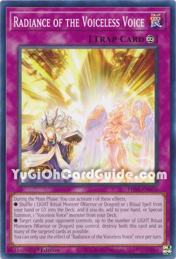 Yu-Gi-Oh Card: Radiance of the Voiceless Voice