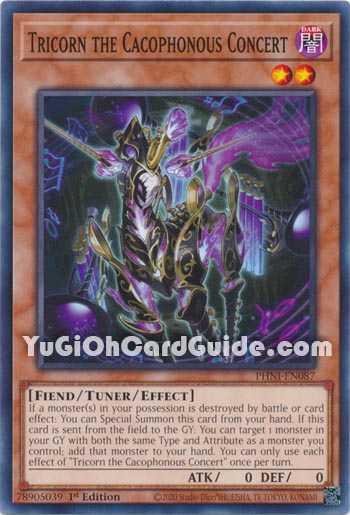 Yu-Gi-Oh Card: Tricorn the Cacophonous Concert