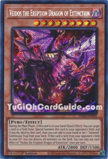 Yu-Gi-Oh Card: Veidos the Eruption Dragon of Extinction