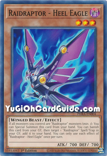 Yu-Gi-Oh Card: Raidraptor - Heel Eagle