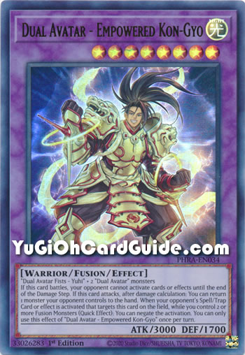 Yu-Gi-Oh Card: Dual Avatar - Empowered Kon-Gyo