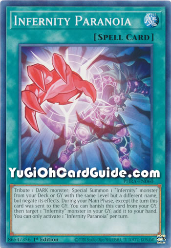 Yu-Gi-Oh Card: Infernity Paranoia