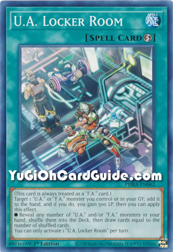 Yu-Gi-Oh Card: U.A. Locker Room