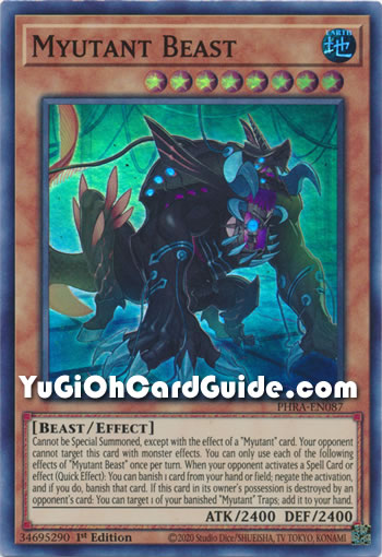 Yu-Gi-Oh Card: Myutant Beast