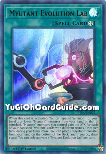 Yu-Gi-Oh Card: Myutant Evolution Lab