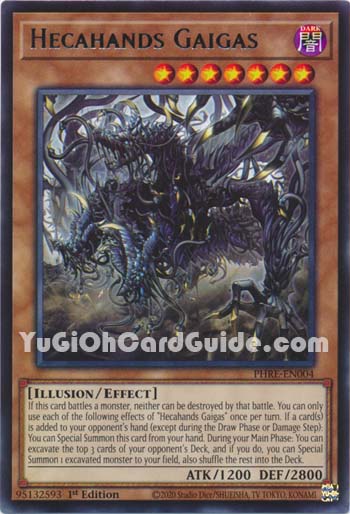 Yu-Gi-Oh Card: Hecahands Gaigas