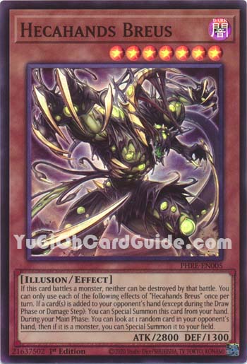 Yu-Gi-Oh Card: Hecahands Breus