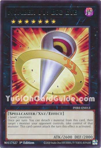 Yu-Gi-Oh Card: Number 11: Big Eye