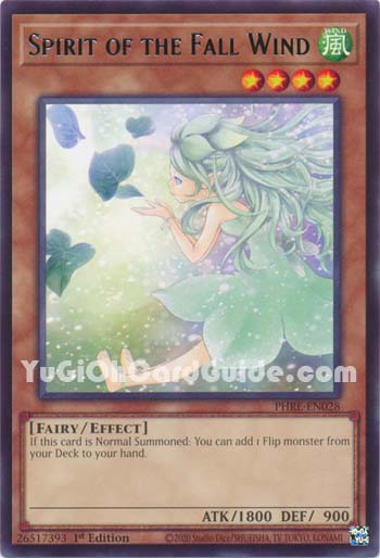 Yu-Gi-Oh Card: Spirit of the Fall Wind