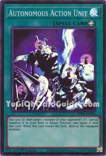 Yu-Gi-Oh Card: Autonomous Action Unit