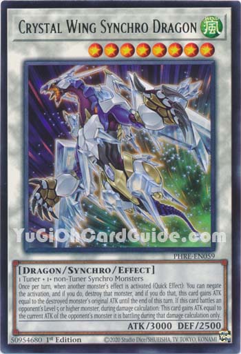 Yu-Gi-Oh Card: Crystal Wing Synchro Dragon