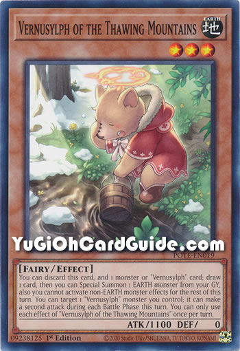 Yu-Gi-Oh Card: Vernusylph of the Thawing Mountains