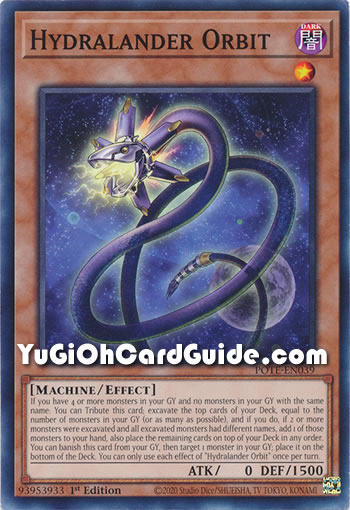 Yu-Gi-Oh Card: Hydralander Orbit