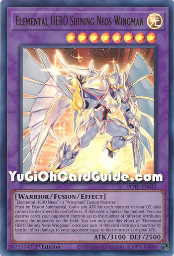 Yu-Gi-Oh Card: Elemental HERO Shining Neos Wingman