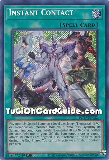 Yu-Gi-Oh Card: Instant Contact