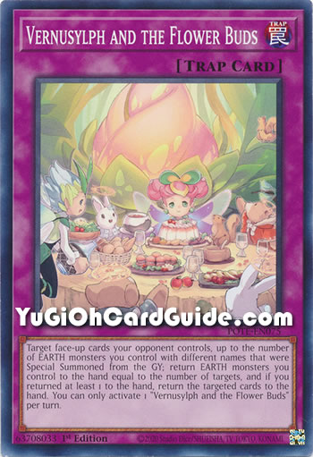 Yu-Gi-Oh Card: Vernusylph and the Flower Buds