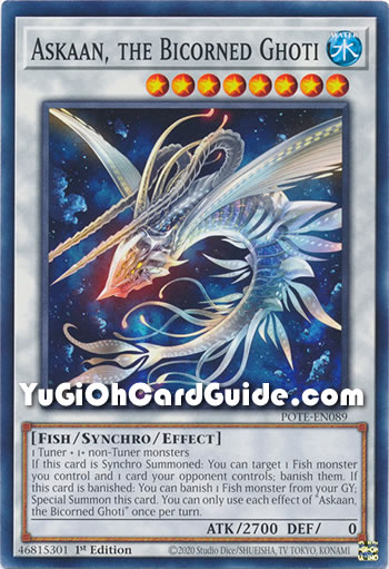 Yu-Gi-Oh Card: Askaan, the Bicorned Ghoti