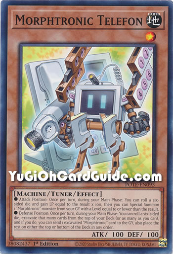 Yu-Gi-Oh Card: Morphtronic Telefon