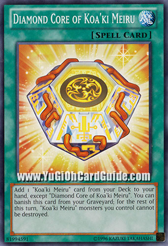 Yu-Gi-Oh Card: Diamond Core of Koa'ki Meiru