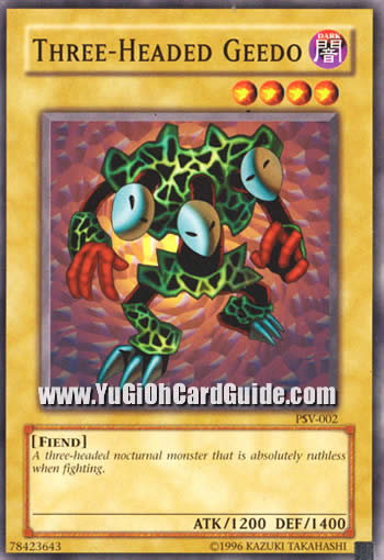 Yu-Gi-Oh Card: Three-Headed Geedo
