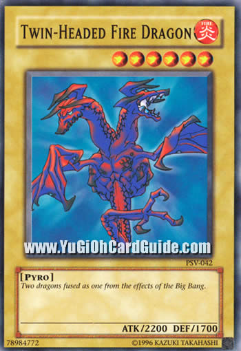 Yu-Gi-Oh Card: Twin-Headed Fire Dragon