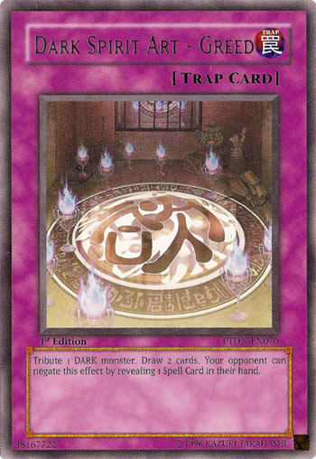 Yu-Gi-Oh Card: Dark Spirit Art - Greed