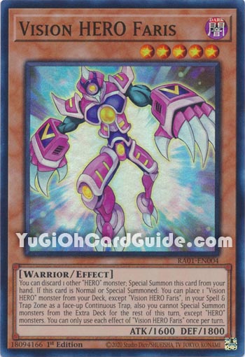 Yu-Gi-Oh Card: Vision HERO Faris
