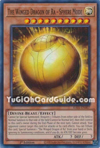 Yu-Gi-Oh Card: The Winged Dragon of Ra - Sphere Mode