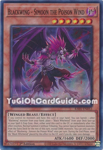 Yu-Gi-Oh Card: Blackwing - Simoon the Poison Wind