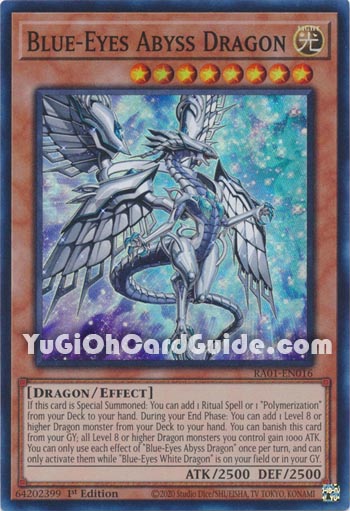 Yu-Gi-Oh Card: Blue-Eyes Abyss Dragon