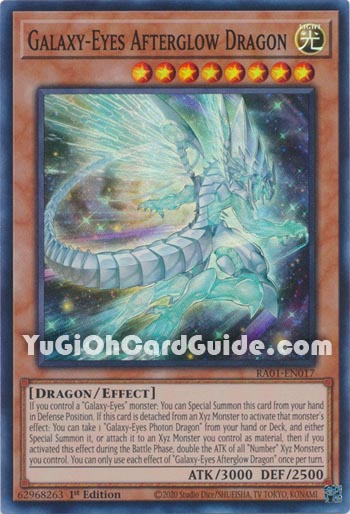 Yu-Gi-Oh Card: Galaxy-Eyes Afterglow Dragon