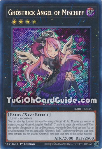 Yu-Gi-Oh Card: Ghostrick Angel of Mischief