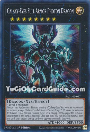 Yu-Gi-Oh Card: Galaxy-Eyes Full Armor Photon Dragon