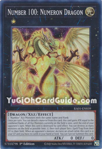 Yu-Gi-Oh Card: Number 100: Numeron Dragon