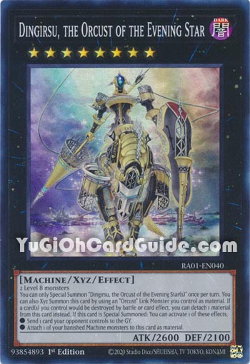 Yu-Gi-Oh Card: Dingirsu, the Orcust of the Evening Star