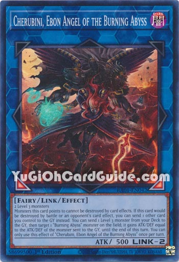 Yu-Gi-Oh Card: Cherubini, Ebon Angel of the Burning Abyss