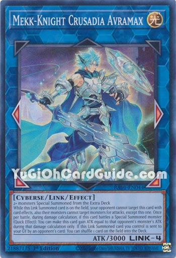 Yu-Gi-Oh Card: Mekk-Knight Crusadia Avramax