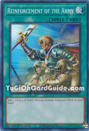 Yu-Gi-Oh Card: Reinforcement of the Army