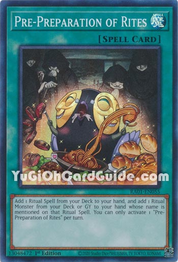 Yu-Gi-Oh Card: Pre-Preparation of Rites