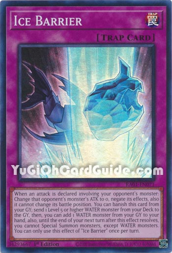 Yu-Gi-Oh Card: Ice Barrier