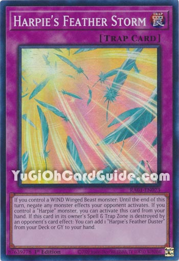 Yu-Gi-Oh Card: Harpie's Feather Storm