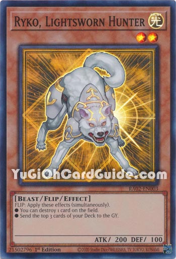 Yu-Gi-Oh Card: Ryko, Lightsworn Hunter