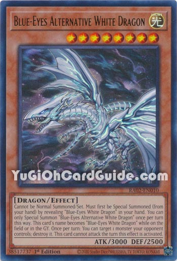 Yu-Gi-Oh Card: Blue-Eyes Alternative White Dragon