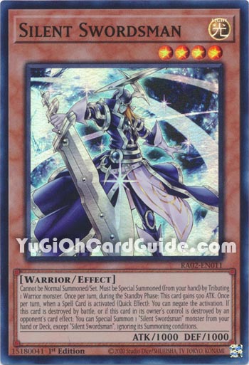 Yu-Gi-Oh Card: Silent Swordsman