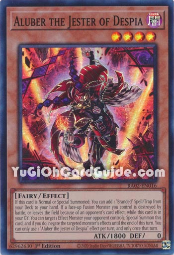 Yu-Gi-Oh Card: Aluber the Jester of Despia