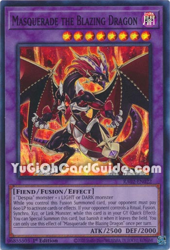 Yu-Gi-Oh Card: Masquerade the Blazing Dragon