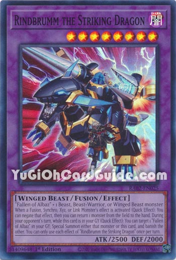 Yu-Gi-Oh Card: Rindbrumm the Striking Dragon