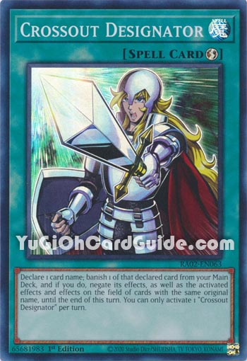 Yu-Gi-Oh Card: Crossout Designator