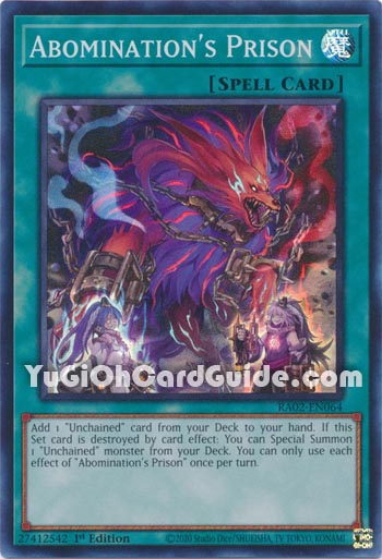 Yu-Gi-Oh Card: Abomination's Prison