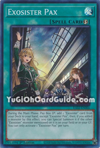 Yu-Gi-Oh Card: Exosister Pax